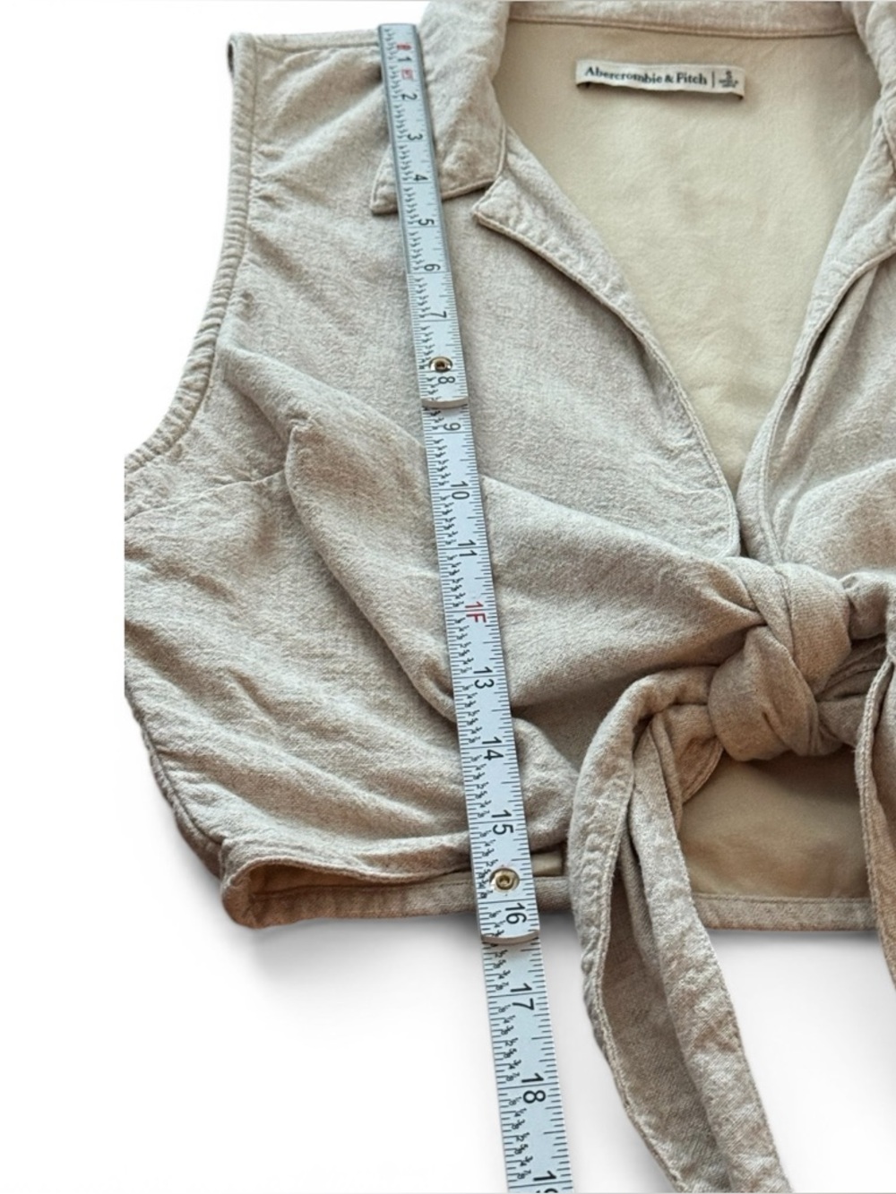 A&F | Linen Crop Top - Picture 6 of 7